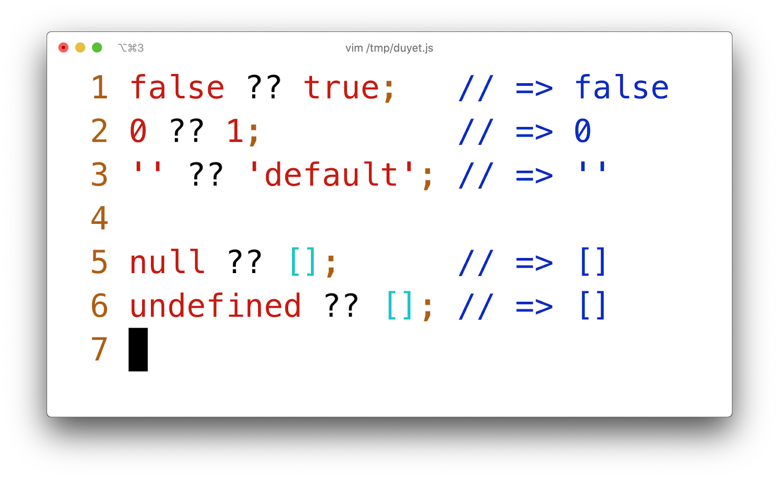 TL;DR - ES2020: Nullish Coalescing