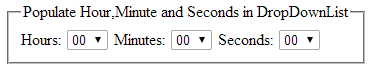 Populate hours,minutes and seconds in DropDownList in asp.net.png