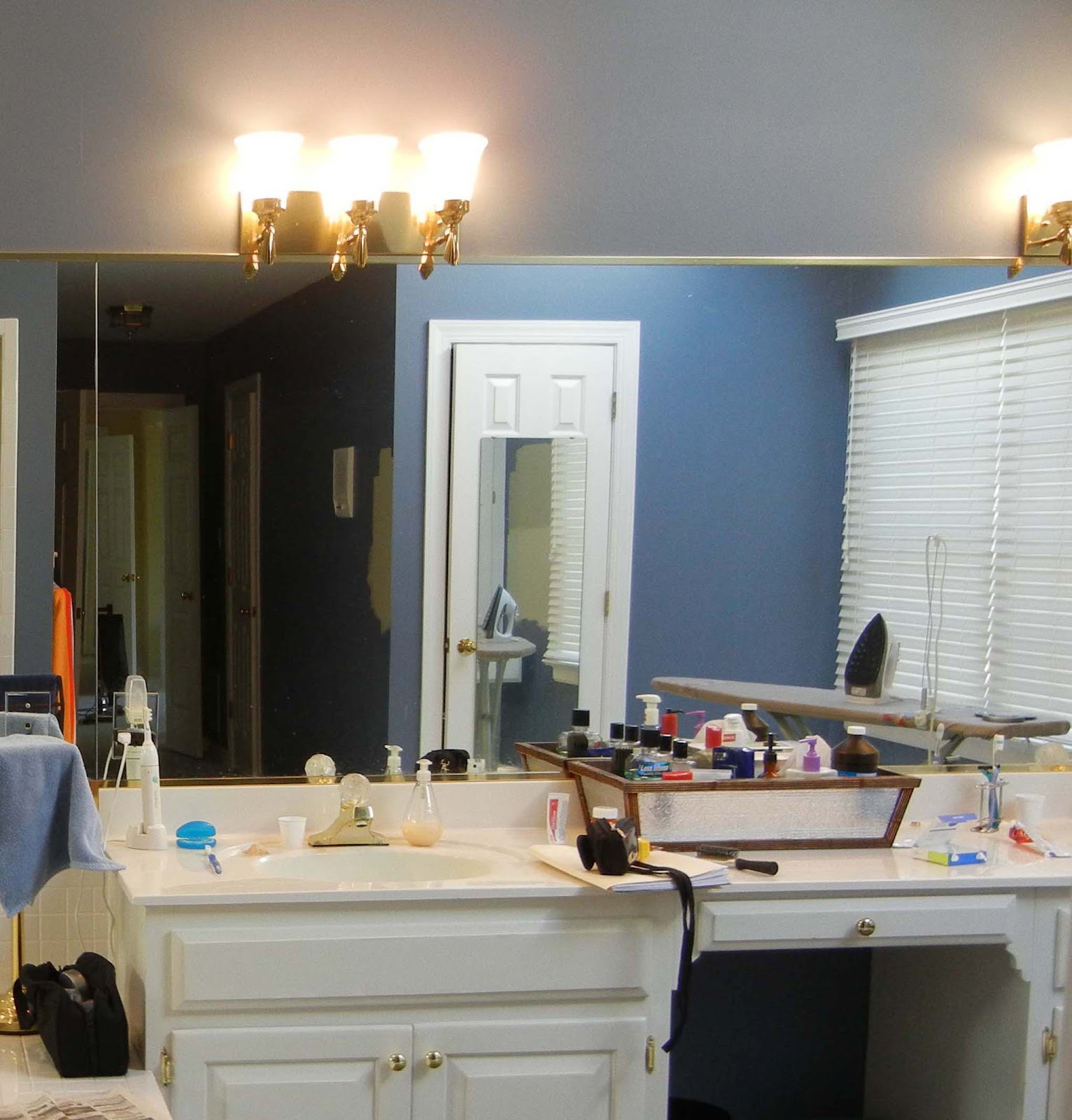 BB Custom Designs Before & After Dark Stained Wood Makes for Vanity Fair