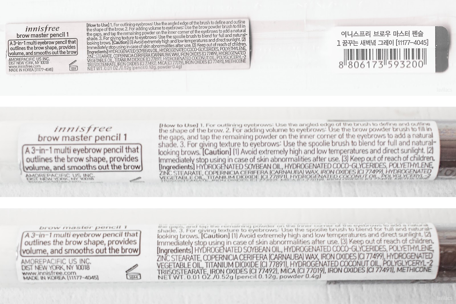 Innisfree Brow Master Pencil Gray Lavenderlilac Dream