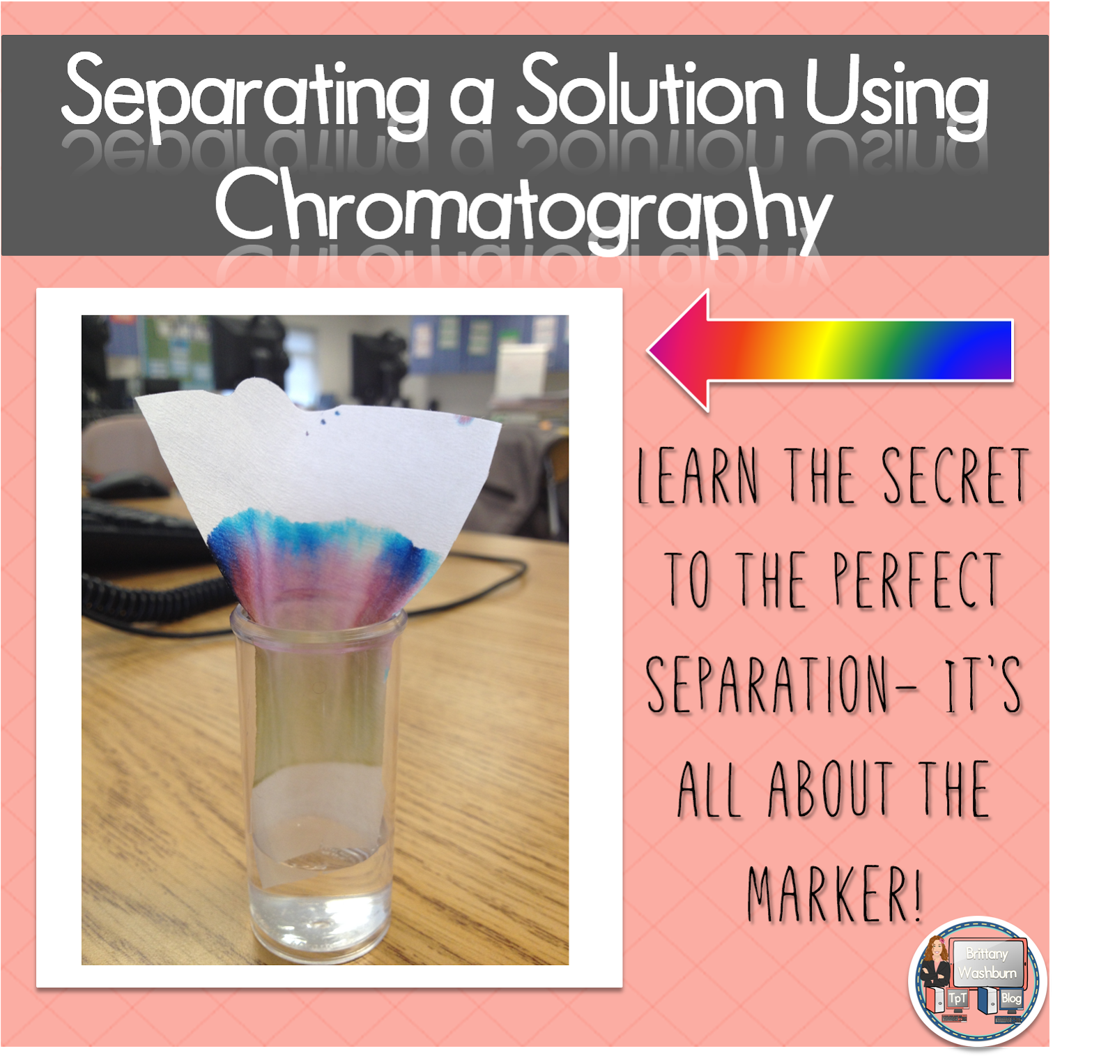 My students absolutely loved this experiment on Separating a Solution with Chromatography! The worksheets walk them through the steps so at the end we had to write conclusions. We had a bit of time left so I let several students share what they wrote and show their stopmotion videos. It was a hit!