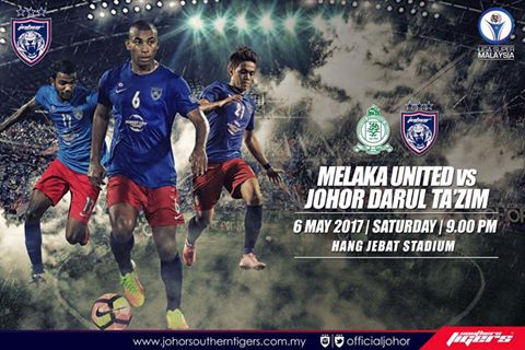 Live Streaming JDT vs Melaka United 6 Mei 2017