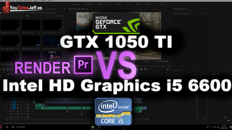 GTX 1050 Ti vs Intel HD Graphics i5 6600 Render en Premiere