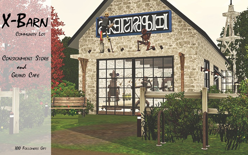 My Sims 3 Blog XBarn Consignment Store & Grand Café by Phyre