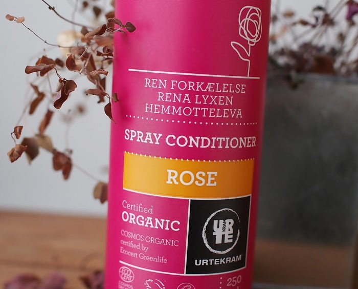 Urtekram Rose Spray Conditioner jätettävä hoitoaine