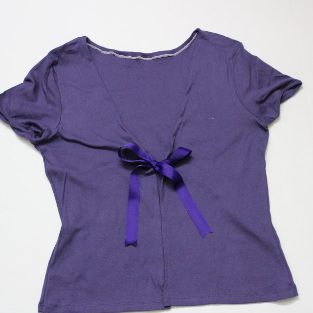 пришить ленты к кардиган