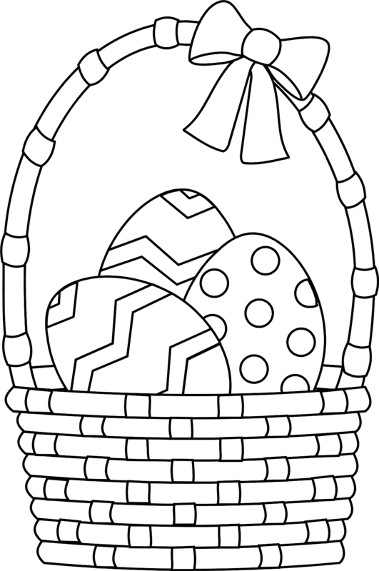 easter egg basket coloring pages eggs in