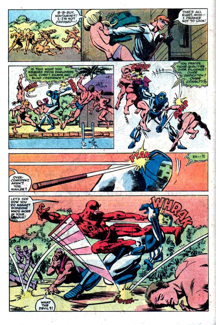 Daredevil v1 #167 marvel comic book page art by Frank Miller