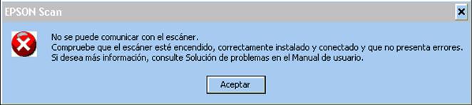 Epson Stylus TX125 No se puede comunicar con el escáner - Holacape