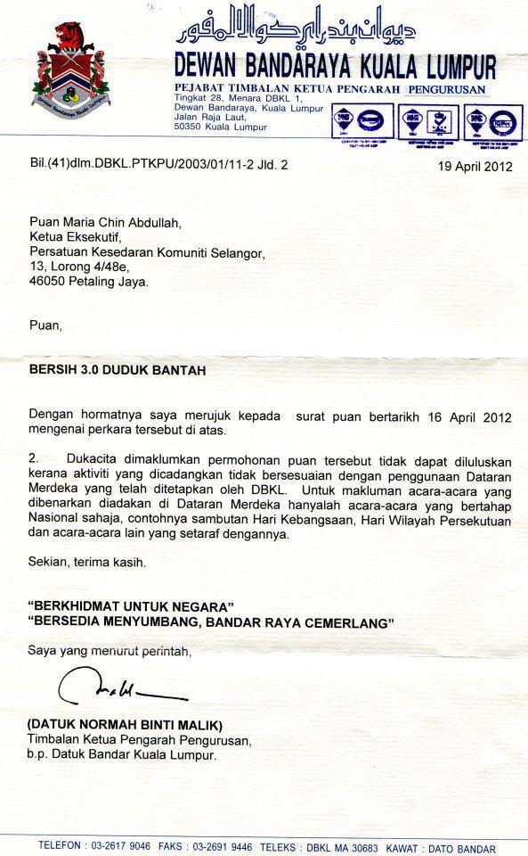 Surat Rayuan Permohonan Rumah Dbkl - Malacca a