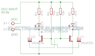 Rangkaian Lampu Flip-Flop Transistor