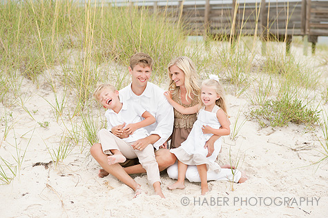 Family in White Photo Session on the Beach