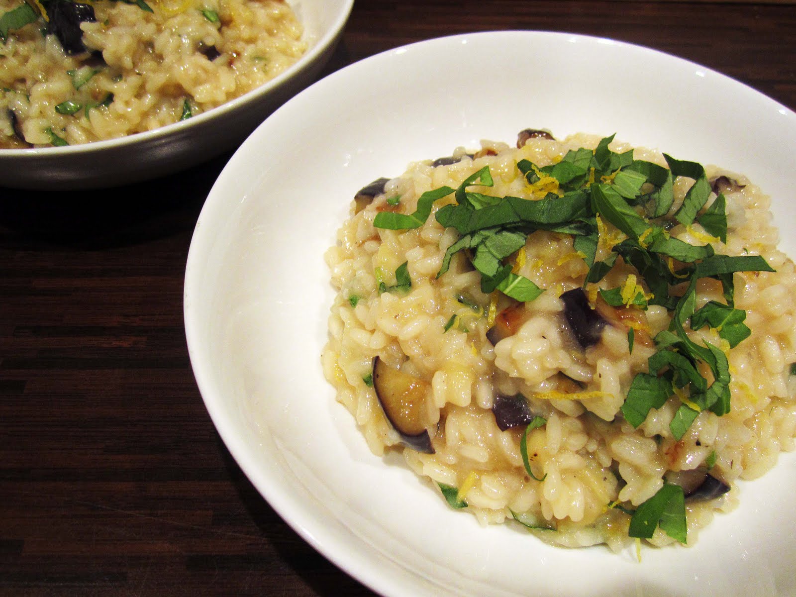 Aubergine, lemon and basil risotto The Grazer