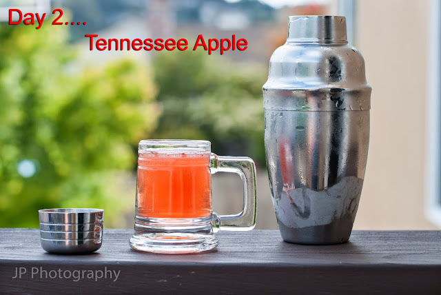 Tennessee Apple cocktail, fireball whisky, cinnamon whisky, sour apple schnapps, cranberry juice