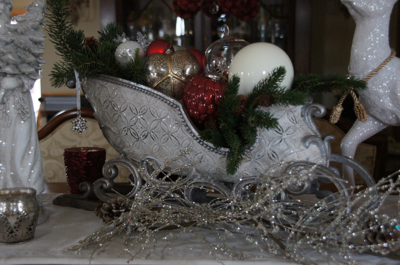 Home And Gardening With Liz Silver Santa Sleigh And His Reindeer