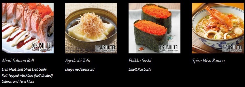Menus Restoran Jepang Sushi Tei