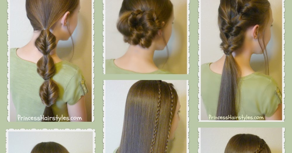 7 Quick & Easy Hairstyles, Part 2 | Hairstyles For Girls - Princess ...