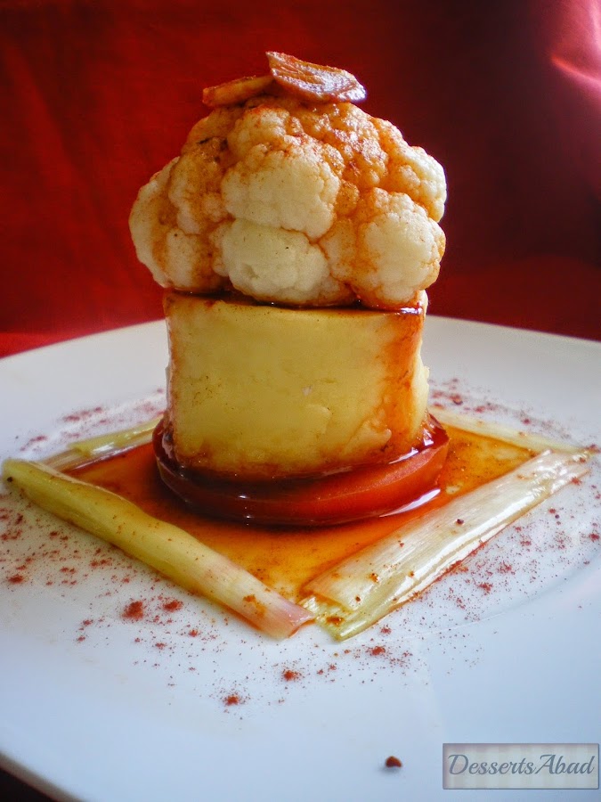 Pastel de coliflor aliñada