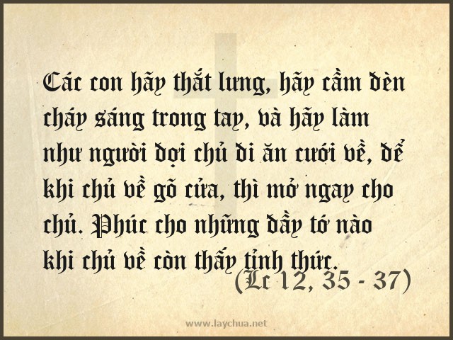 Các con hãy sẵn sàng