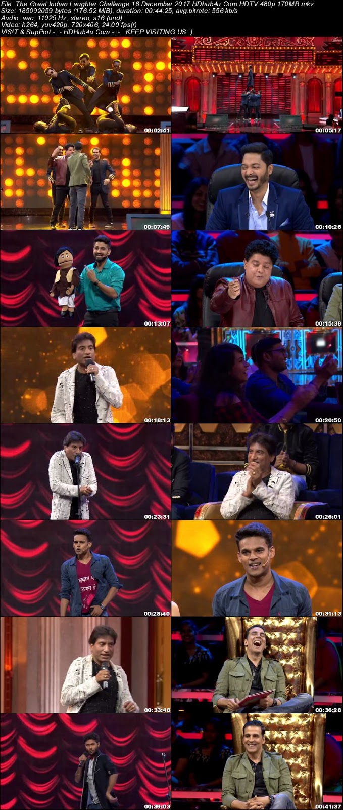 The Great Indian Laughter Challenge 16th December 480p HDTV 170MB Download