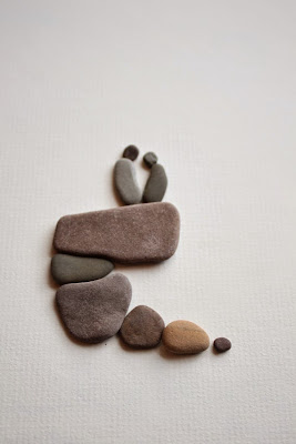 hermosa arte con piedras de rio 