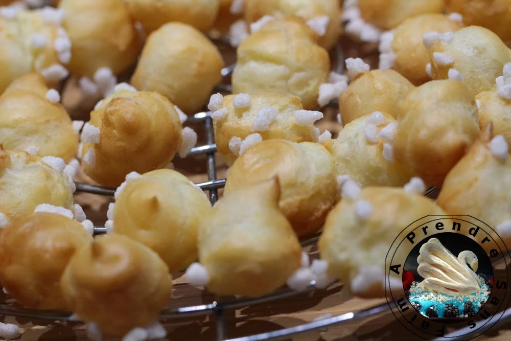 Chouquettes au sucre perlé (pas à pas en photos)