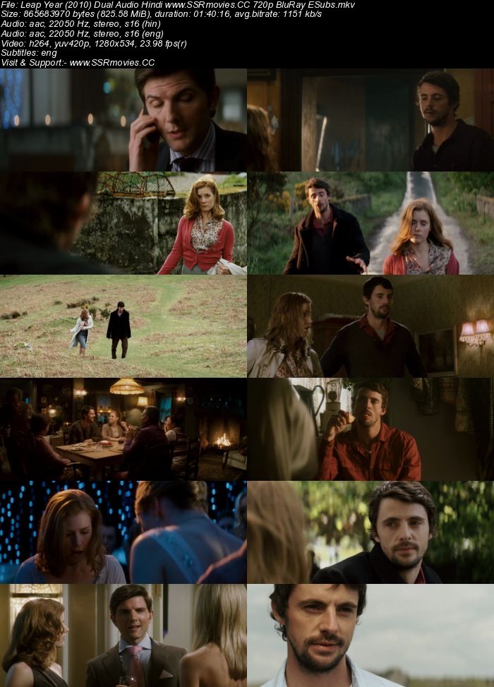 Leap Year (2010) Dual Audio 300MB Hindi Dubbed Movie Download