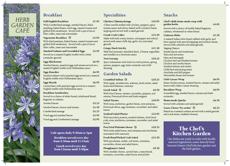 HERB GARDEN CAFÉ It's here ! Our new summer menu for 2014