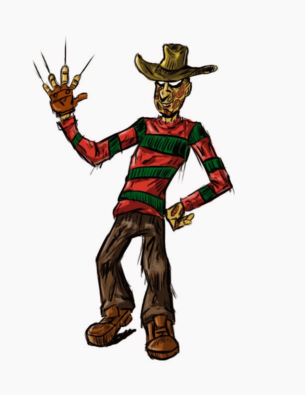 FredKocebaDesign Freddy Krueger Artwork....Inked And Color and A