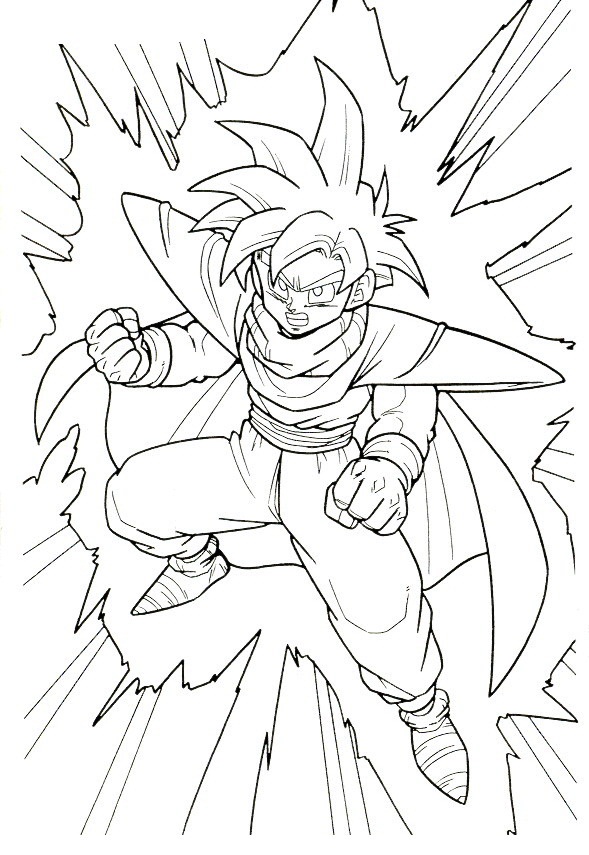 Gohan como super sayayin para colorear - Dibujo Views