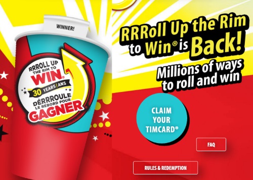 Tim Hortons Roll Up The Rim To Win