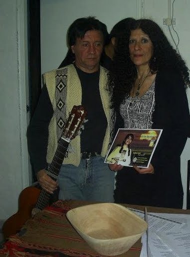 Cristina Rafanelli junto a el  cantante Jose Guajardo.