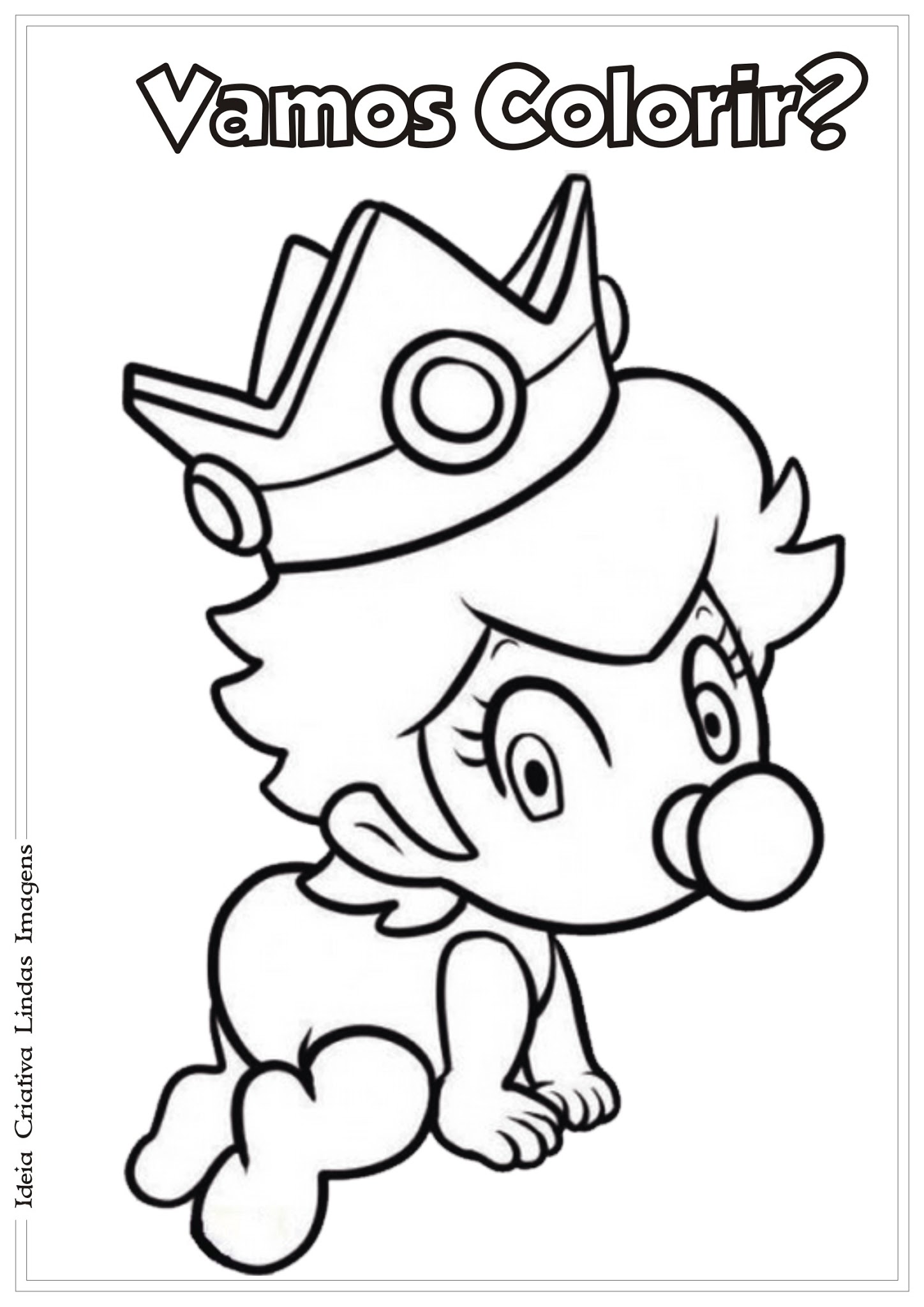 Desenho de princesa linda com coelhinho fofo para colorir para imprimir