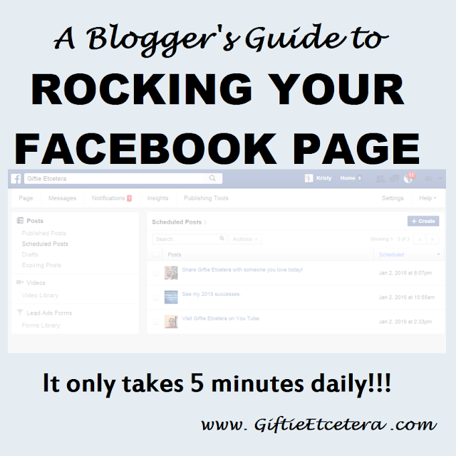 facebook, scheduling on Facebook; Facebook for Bloggers