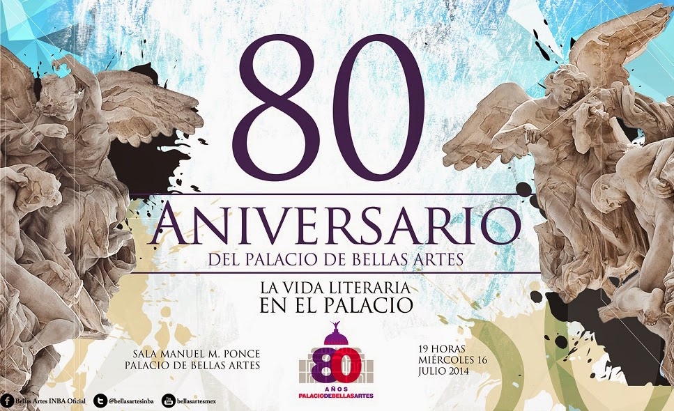 Celebrarán 80 años del Palacio de Bellas Artes y su vida literaria