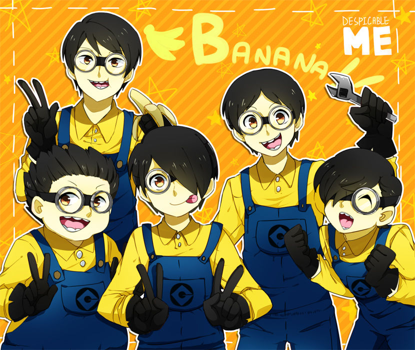 Minions in anime style Animoe