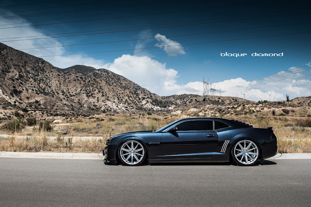 2015 Chevy Camaro Fitted With 22 Inch BD-9’s in Silver - Blaque Diamond Wheels