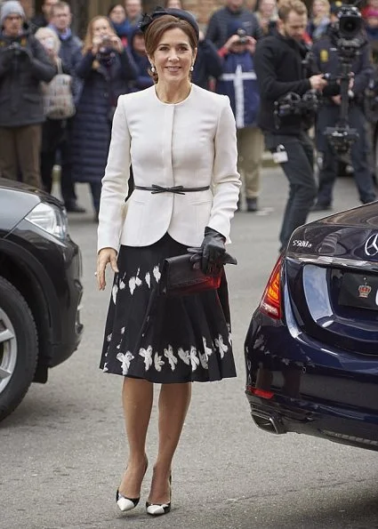 Princess Mary wore Gianvito Rossi shoes, Quidam Alligator Clutch, Princess Marie wore Chanel skirt