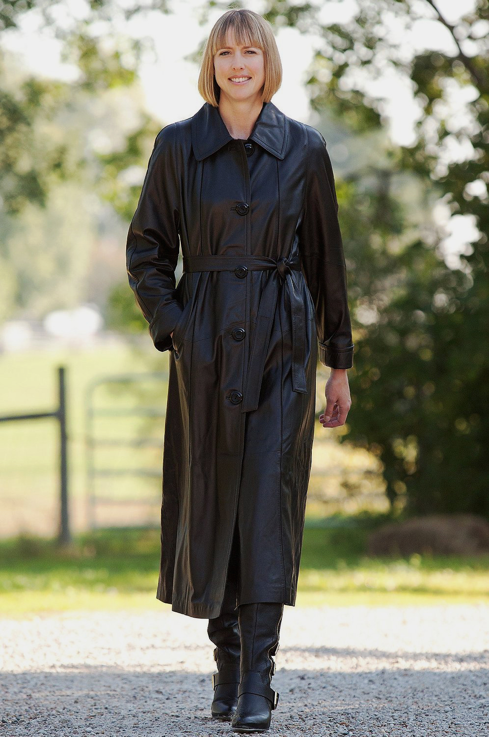 Leather Coat Daydreams One of the few long leather coat offered for