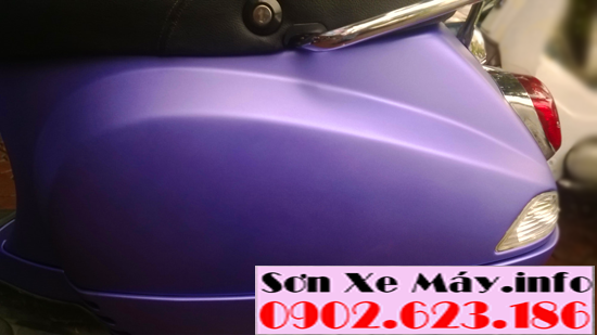 Sơn xe Vespa LX màu tím nhám cực đẹp