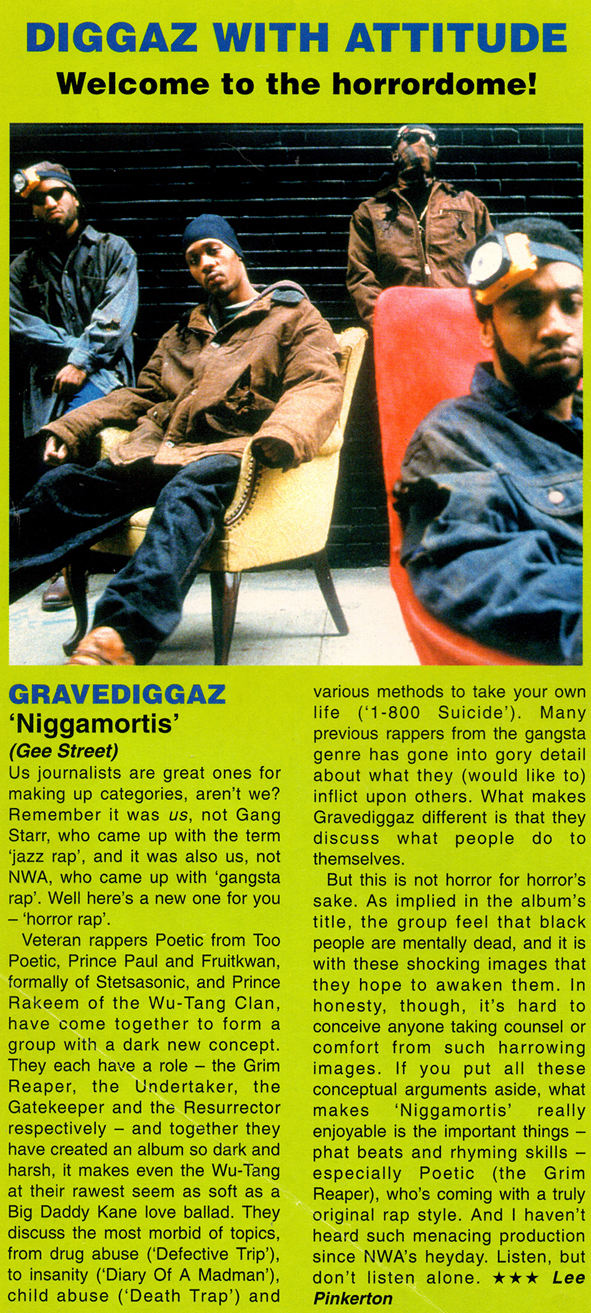 HipHop-TheGoldenEra: Album Review : Gravediggaz - 6 Feet Deep 