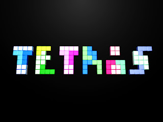 Tetris Text Wallpaper