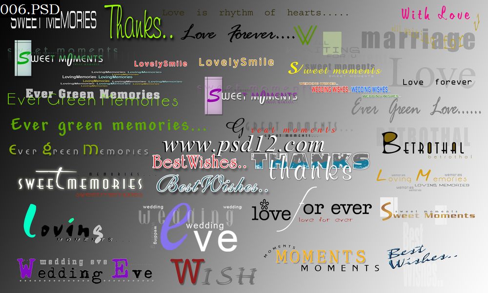 English Title For Wedding Album PSD12