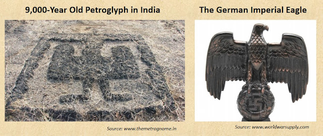 9000-year-old Sindhudurg petroglyph depicting the Imperial Eagle symbol