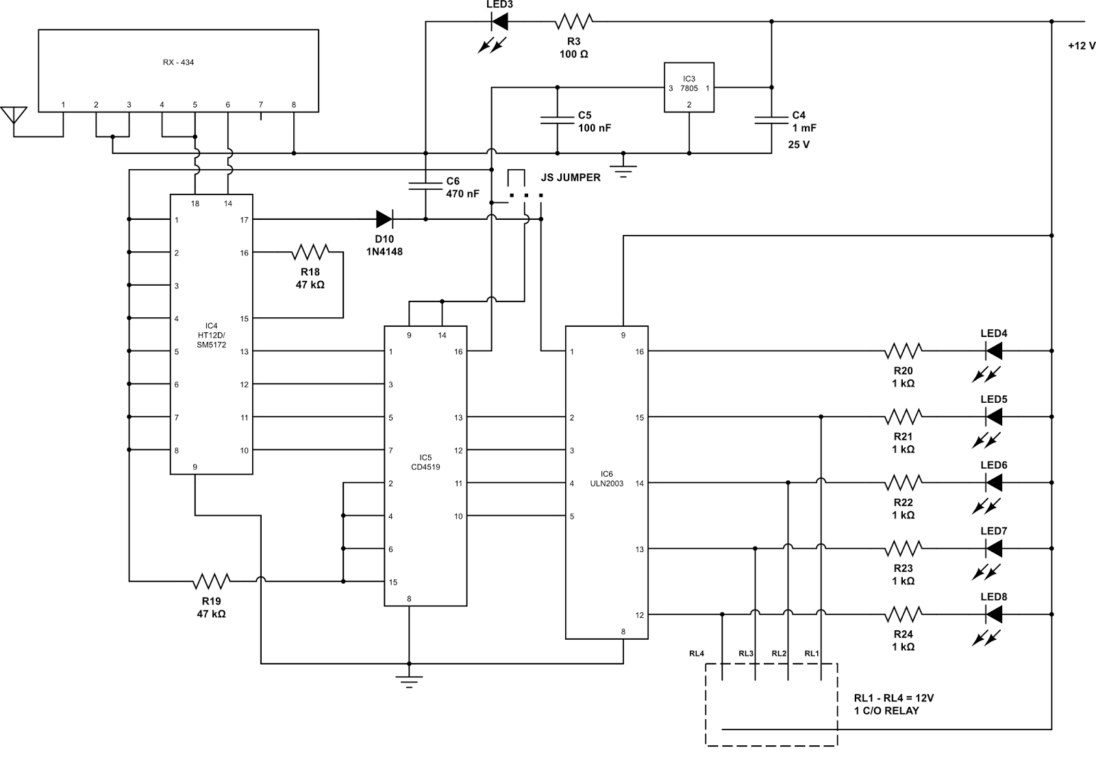 Wireless Equipment Control Using AT89C51 ~ ELECTRONICS PROJECTS