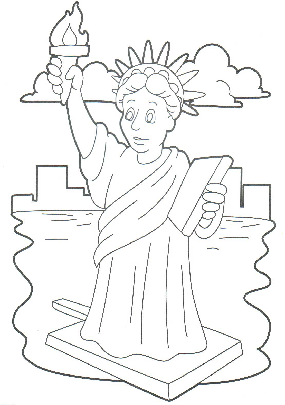 Statue Of Liberty Coloring Pages Statue Of Liberty Coloring Pages