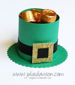DIY Leprechaun Hat Treat Box + Video Tutorial ~ St. Patrick's Day Crafts ~ www.juliedavison.com
