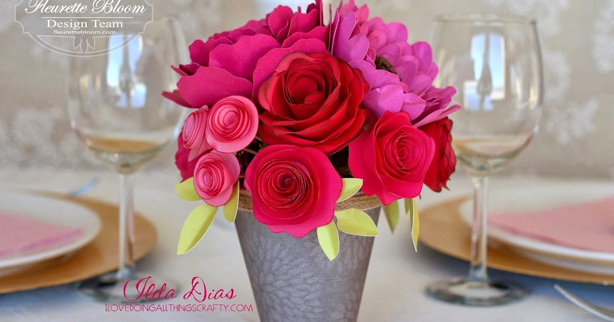 silhouette paper flower center piece sub teacher project paper flower silhouette tutorial