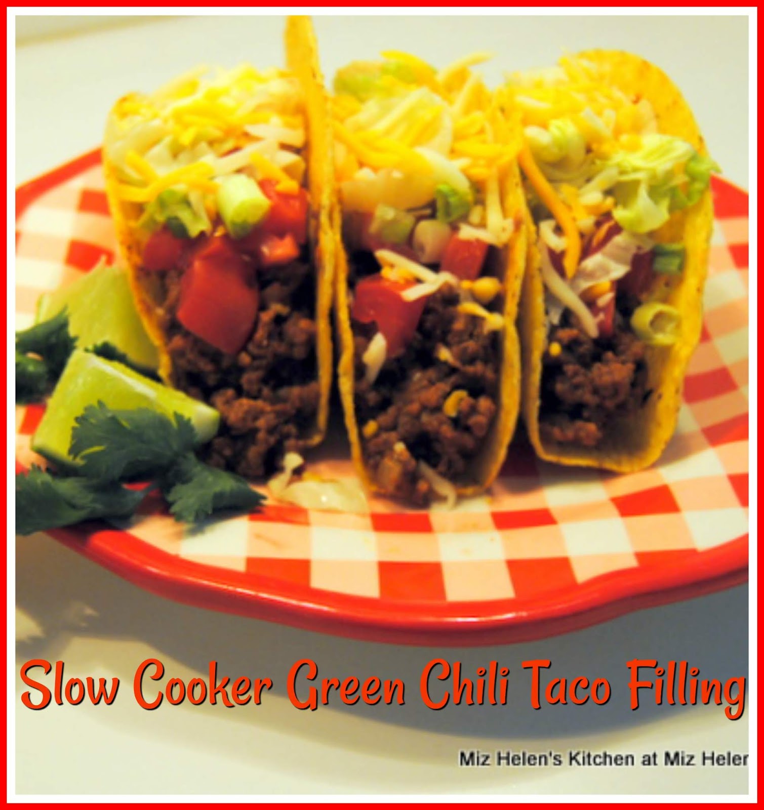 Slow Cooker Green Chili Taco Filling