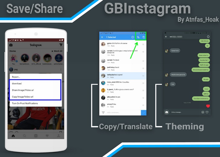 Instagram v1.40 Mod (Gbinsta & Insta Plus) Apk